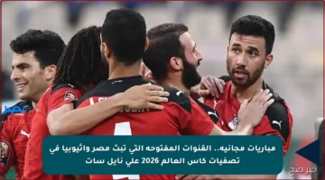 مباريات مجانية.. القنوات المفتوحة التي تبث مصر وإثيوبيا في تصفيات كأس العالم 2026 على نايل سات